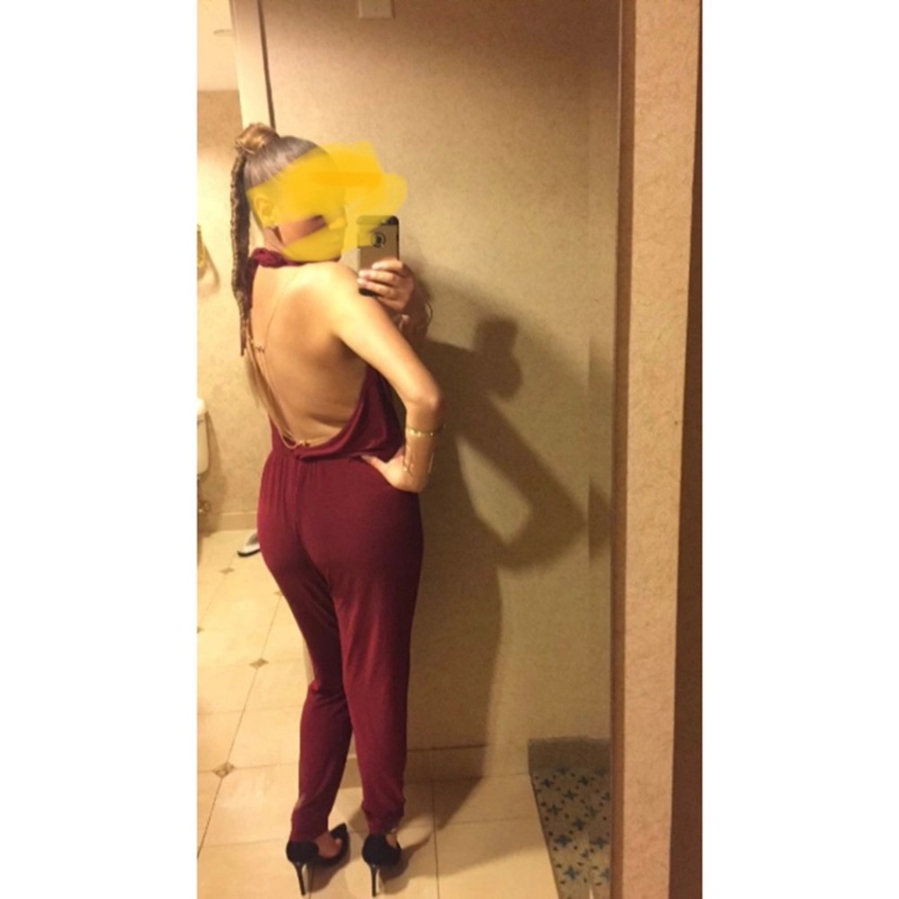 Maroon jumpsuit